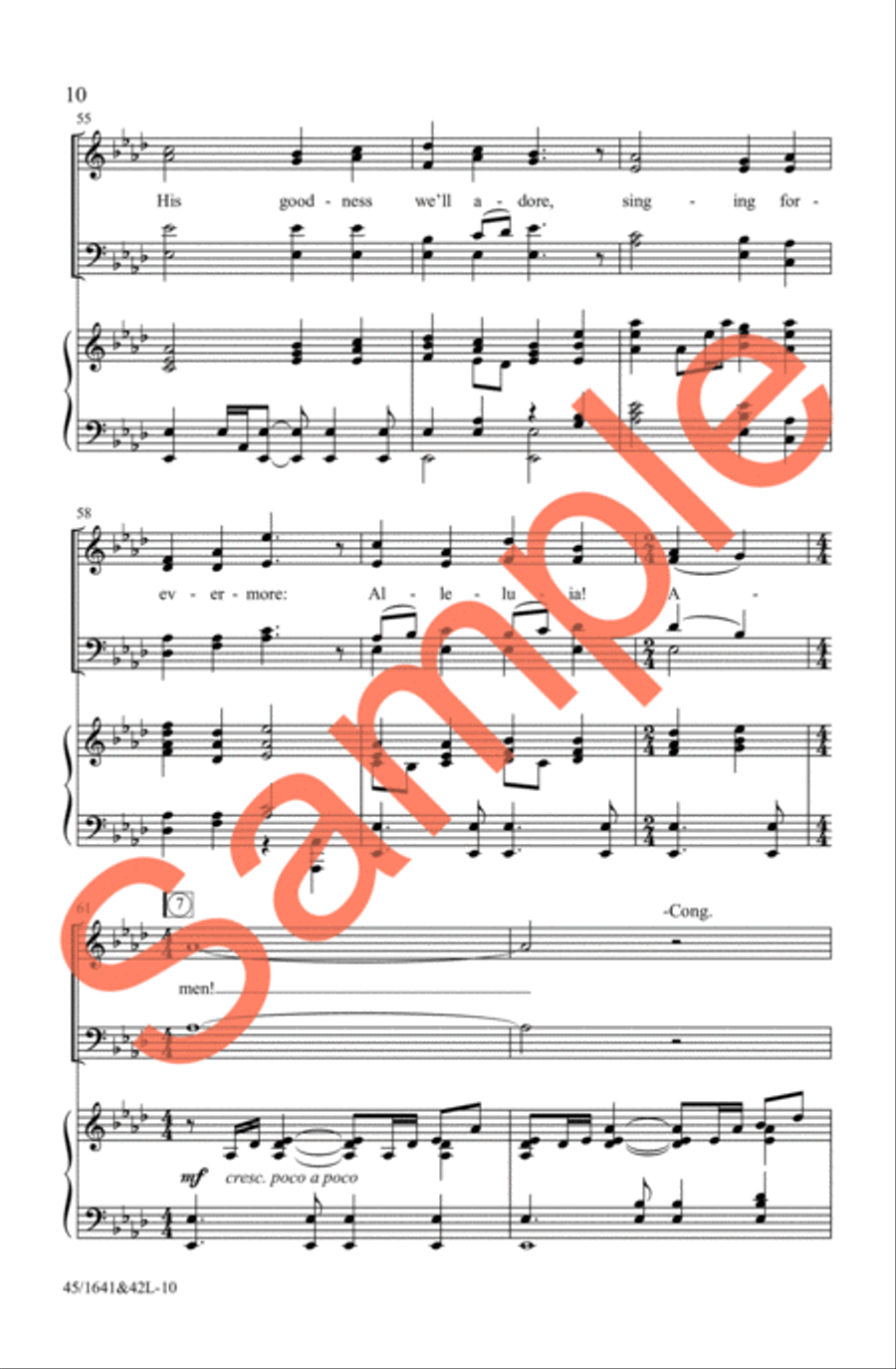 A Festival of Hymns SATB 4-Part scores gallery preview page 10