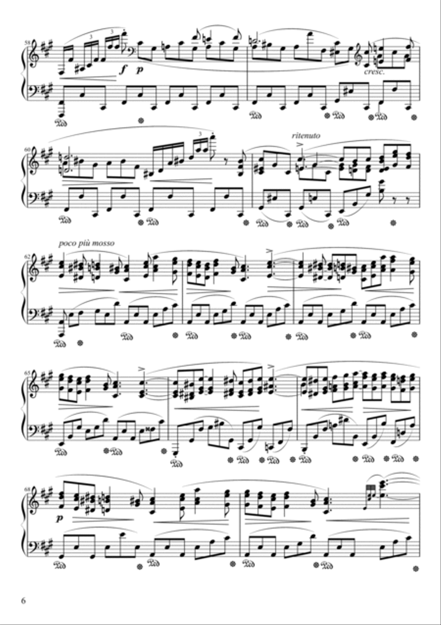 Barcarolle Opus 60 in F# Major Piano Solo scores gallery preview page 6
