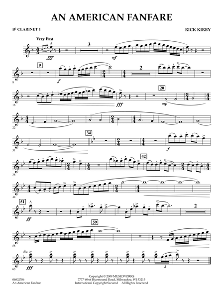 An American Fanfare - Bb Clarinet 1