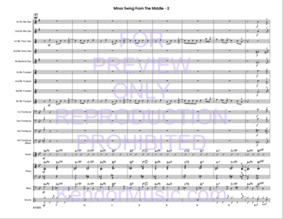 Minor Swing From The Middle (Full Score) Jazz Ensemble scores gallery preview page 3
