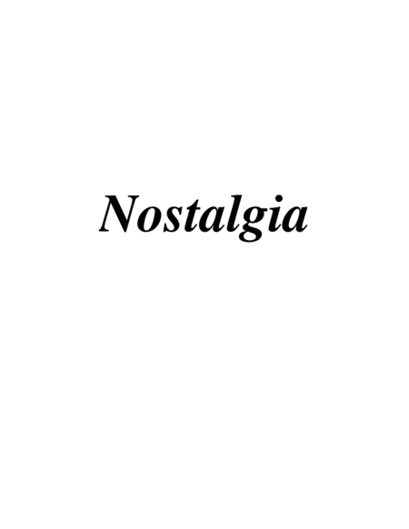 "Nostalgia", Waltz for Orchestra (Score & Parts) image number null