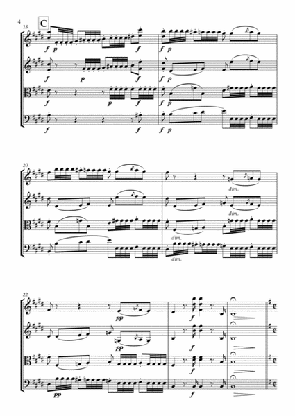 El Barbero de Sevilla - G. Rossini - For String Quartet (Full Score) image number null