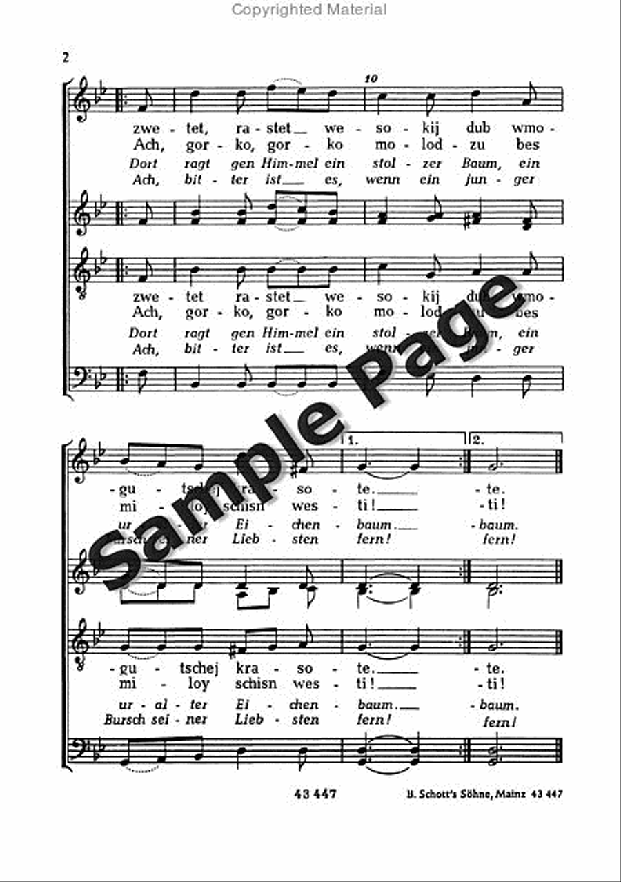 <br>Sheet music extract