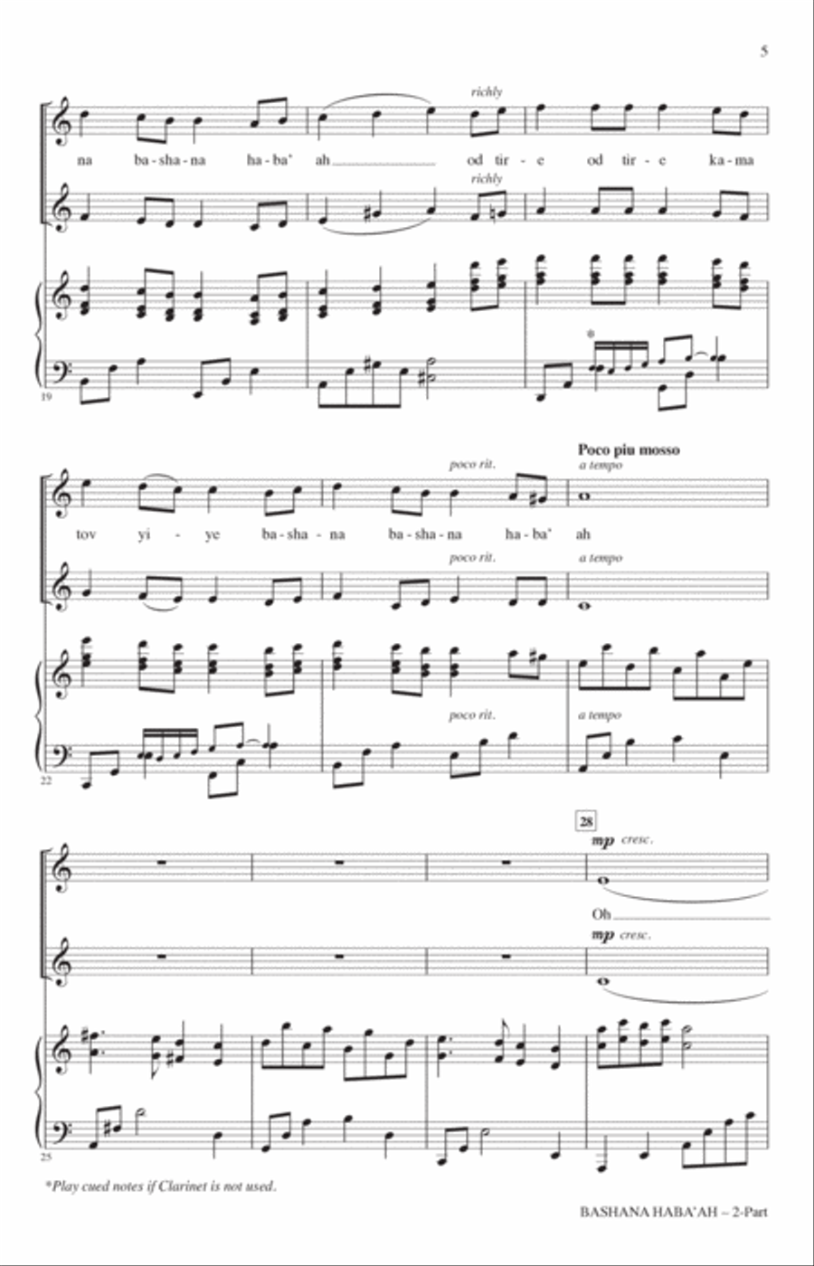 Bashana Haba'ah (arr. John Leavitt) 2-Part scores gallery preview page 3