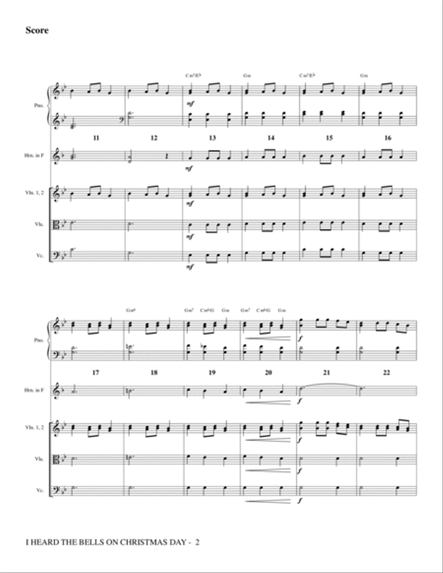 I Heard The Bells On Christmas Day (Celebrating Peace On Earth) - Full Score Choir scores gallery preview page 2
