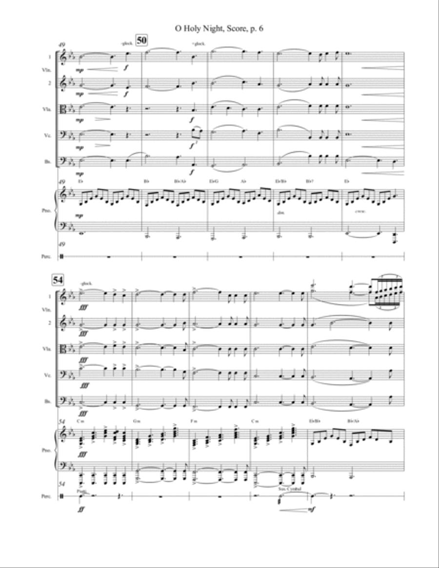O Holy Night String Orchestra scores gallery preview page 6