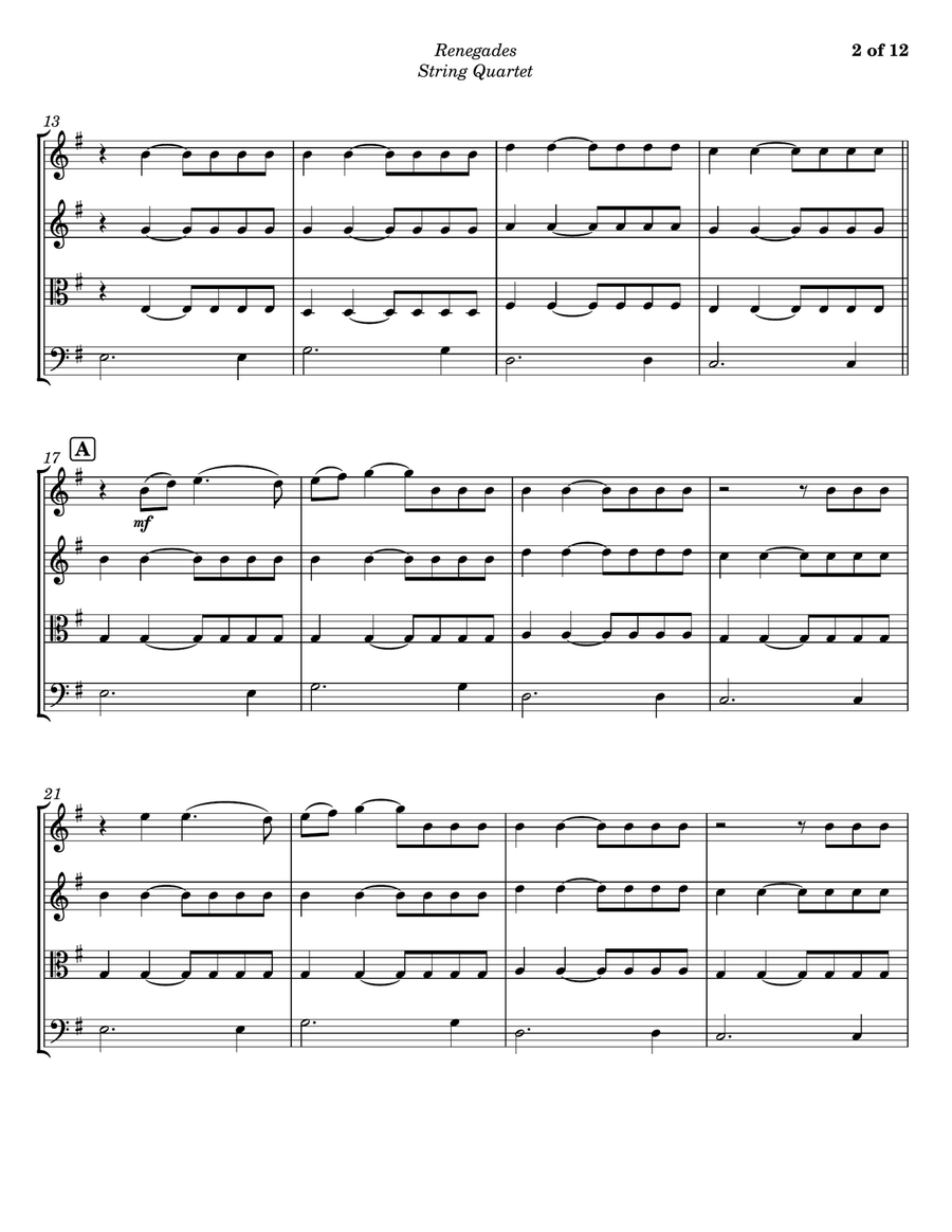 Renegades String Quartet scores gallery preview page 2