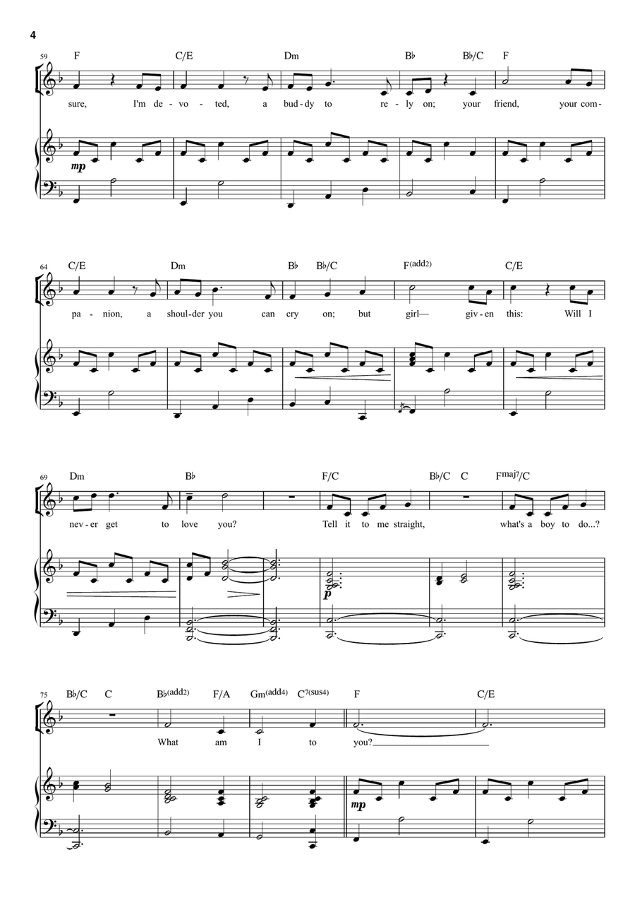 What Am I To You? Piano scores gallery preview page 4