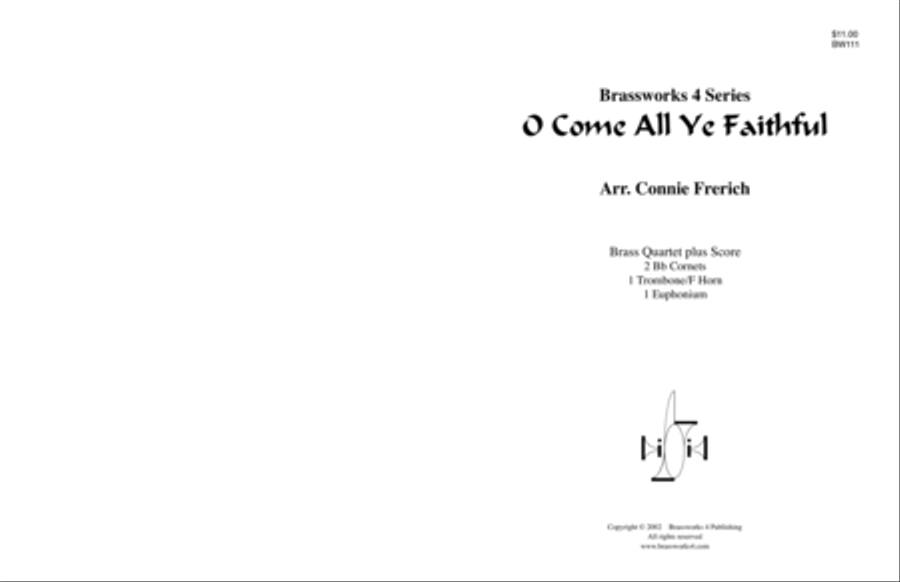 O Come All Ye Faithful Brass Quartet scores gallery preview page 1