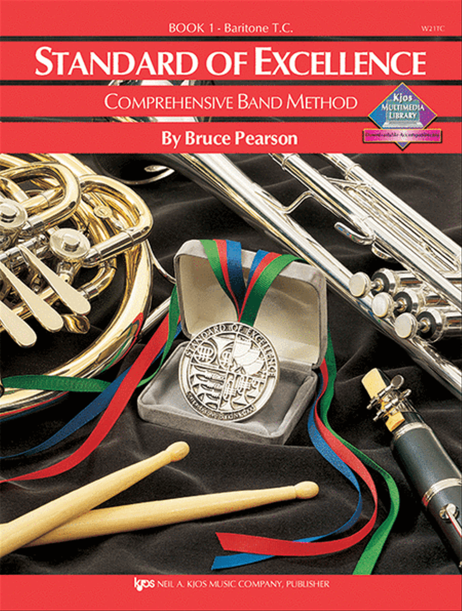 Book cover for Standard of Excellence Book 1, Baritone T.C.