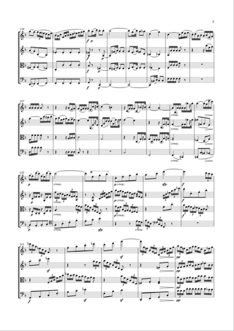 Beethoven - String Quartet No.16 in in F major, Op.135 String Quartet scores gallery preview page 6