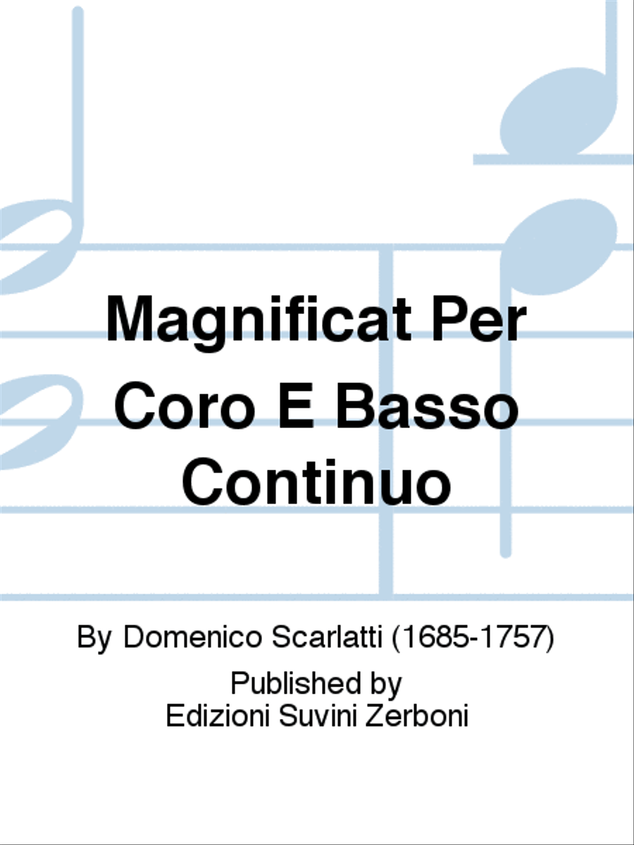 Magnificat Per Coro E Basso Continuo Mixed Choir scores gallery preview page 1