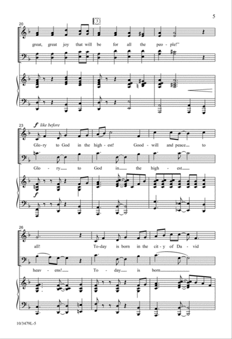 Glory to God in the Highest 4-Part scores gallery preview page 3
