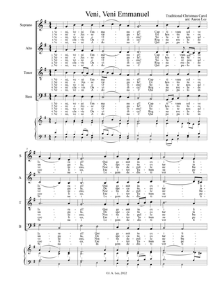 Veni, Veni, Emmanuel (for SATB choir, a cappella)