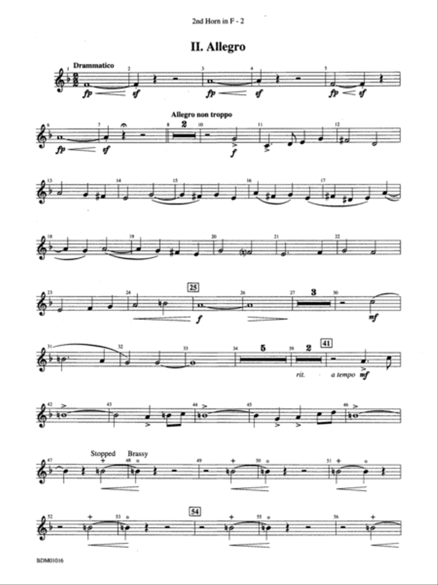 Fanfare and Allegro: 2nd F Horn Concert Band scores gallery preview page 2