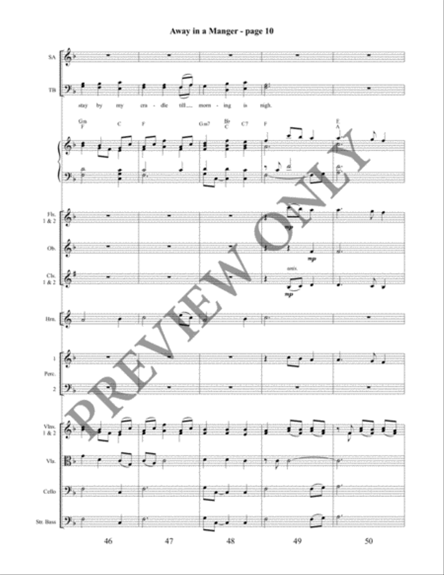 Away in a Manger Away in a Manger 4-Part scores gallery preview page 11
