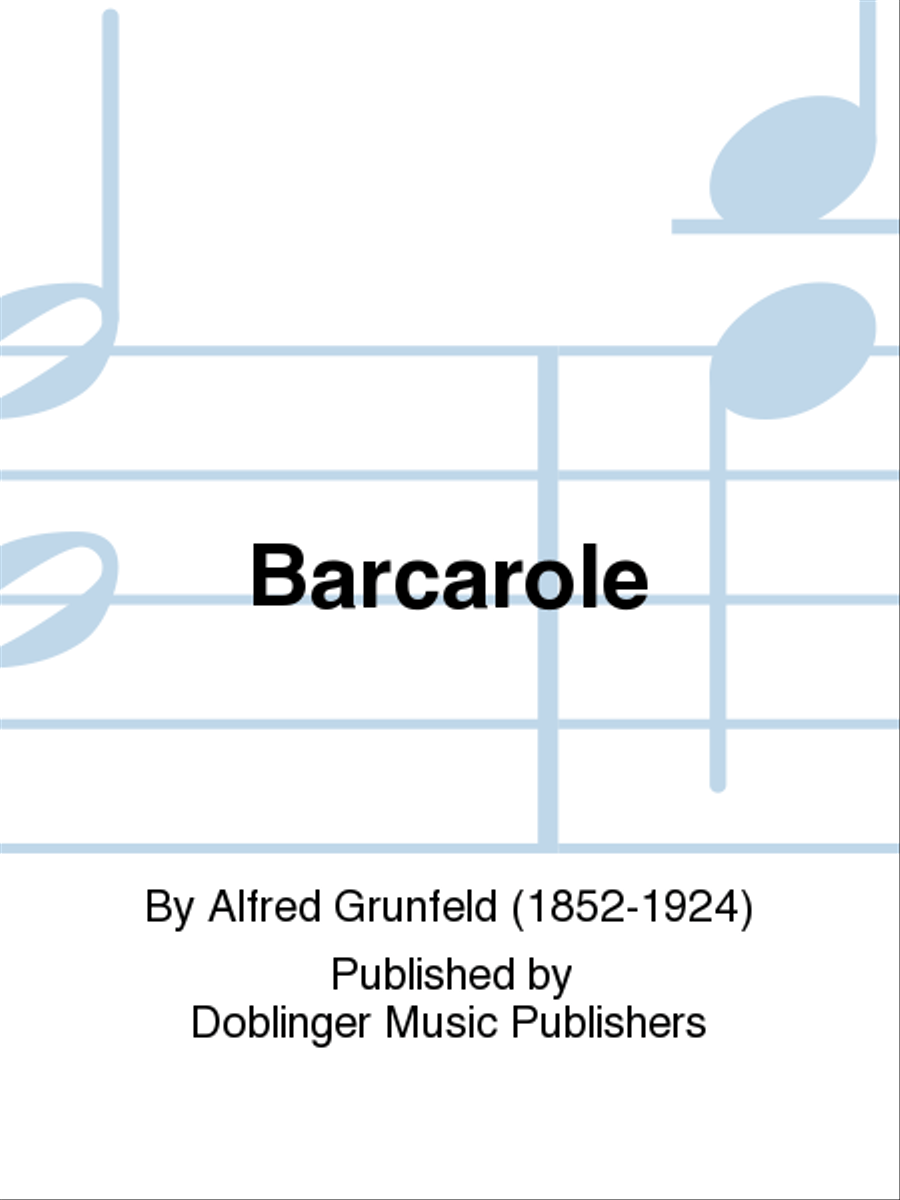 Barcarole Piano Solo scores gallery preview page 1