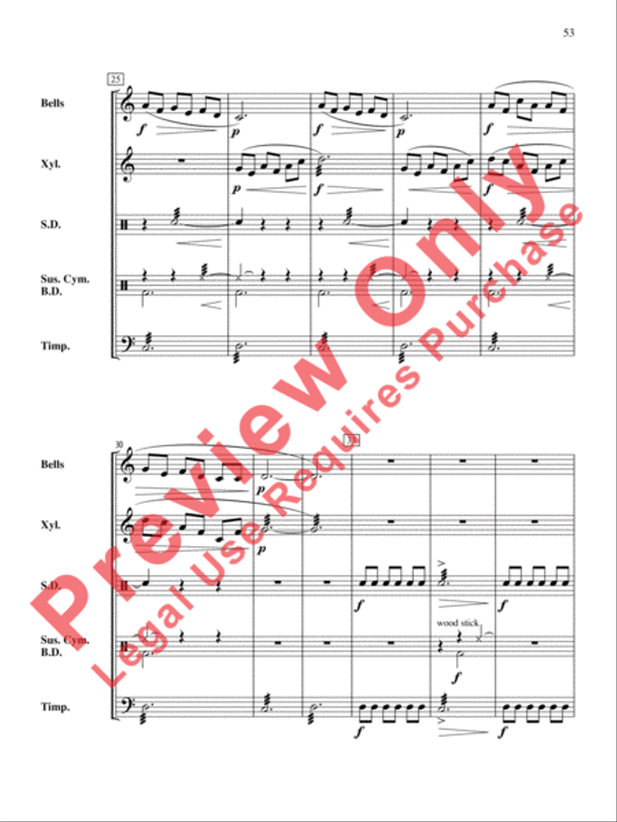The Anthony J. Cirone Intermediate Percussion Ensemble Collection Percussion Ensemble scores gallery preview page 54