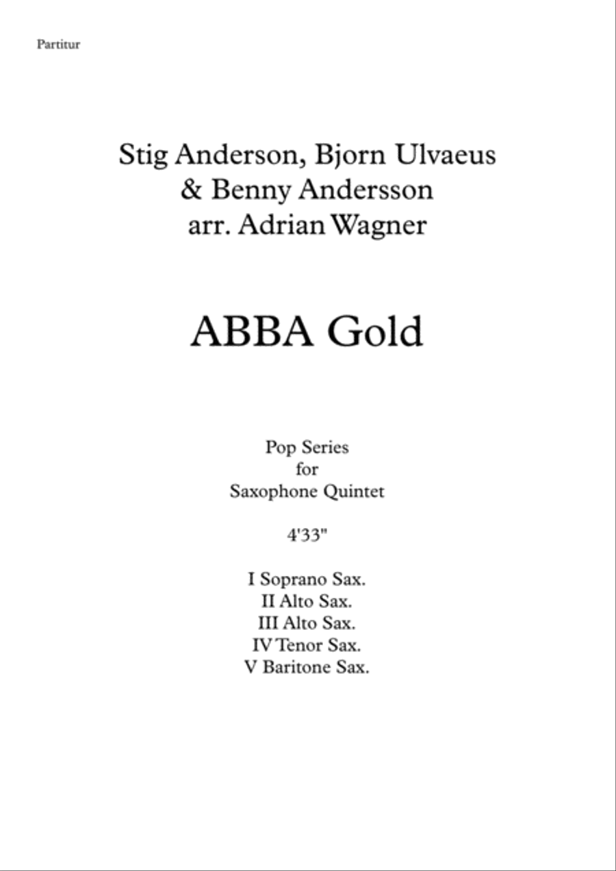 Overture/prologue Overture/prologue Saxophone Quintet scores gallery preview page 2