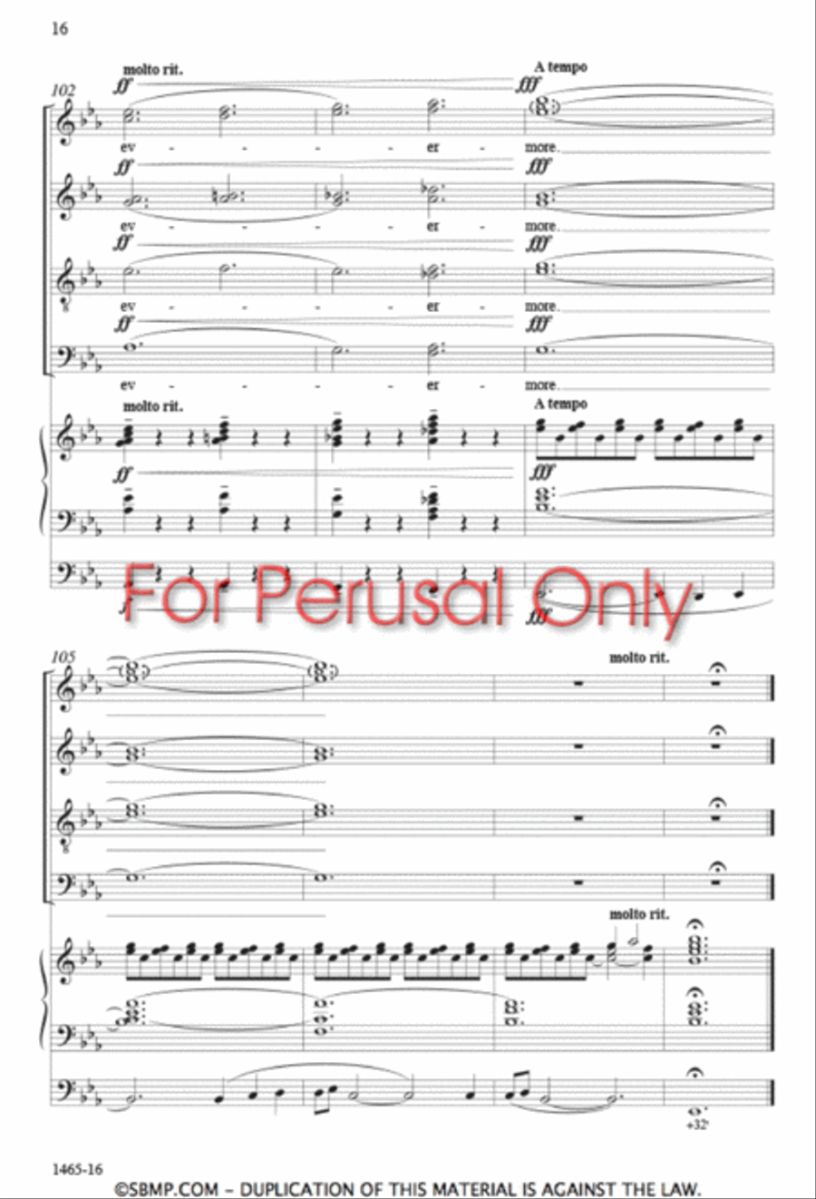The Eyes of the Heart - SATB Octavo 4-Part scores gallery preview page 15