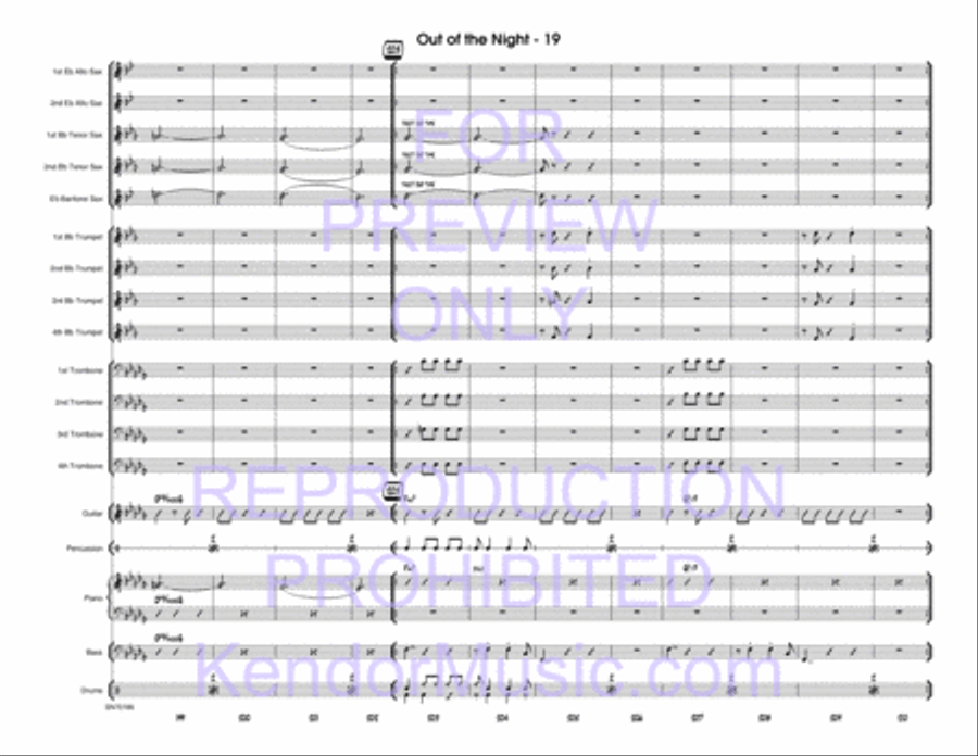 Out Of The Night (Dark Orchid) (Full Score) Jazz Ensemble scores gallery preview page 20