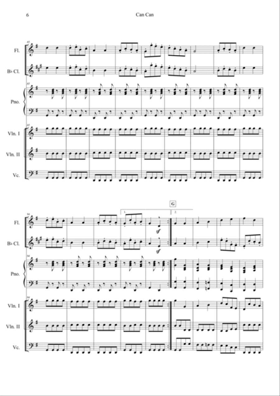 Can Can (from Orpheus in the Underworld) Orchestra scores gallery preview page 6