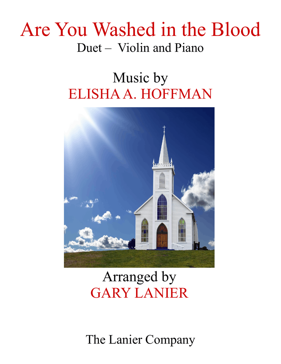 ARE YOU WASHED IN THE BLOOD (Duet - Violin & Piano with Score/Part) Violin Solo scores gallery preview page 1
