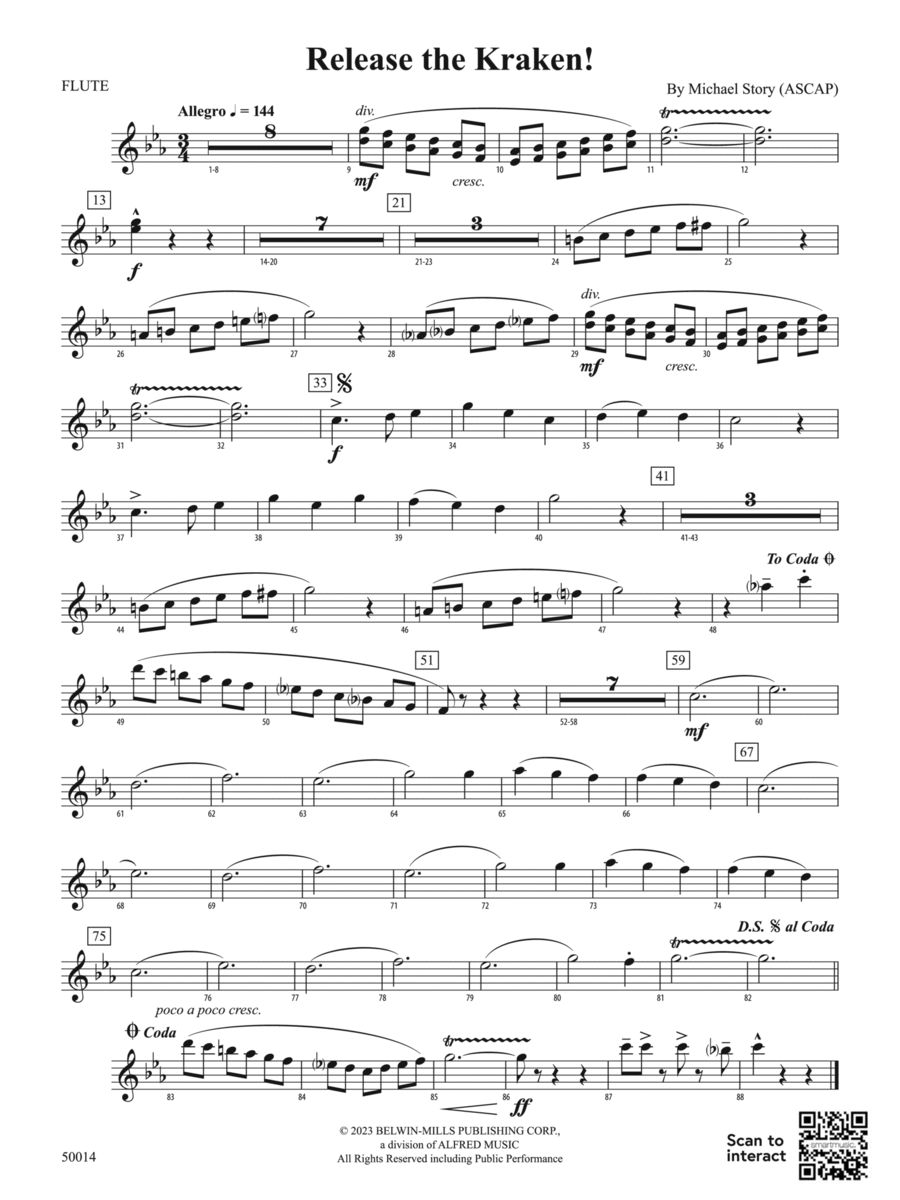 Release the Kraken!: Flute Concert Band scores gallery preview page 1