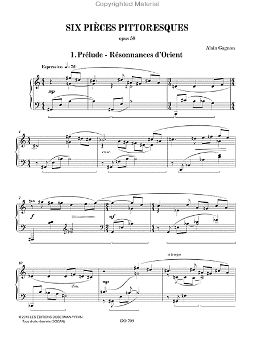 Six pièces pittoresques Six pièces pittoresques Piano Solo scores gallery preview page 2