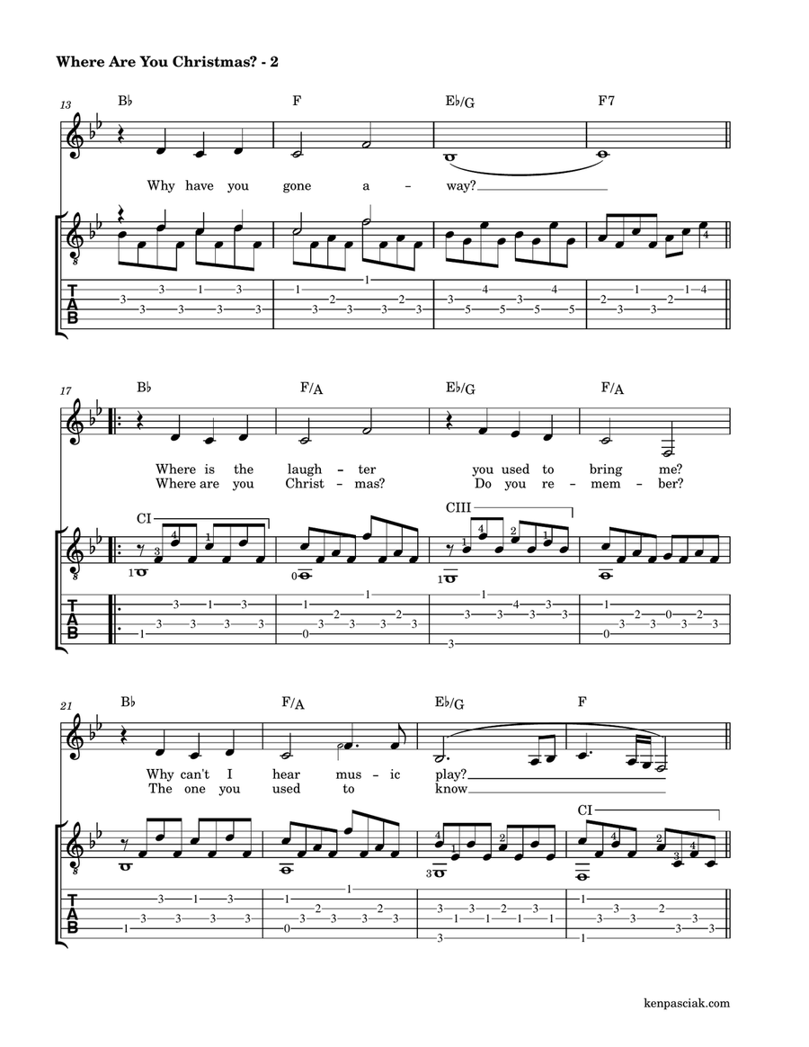 Where Are You Christmas? Where Are You Christmas? Acoustic Guitar scores gallery preview page 3