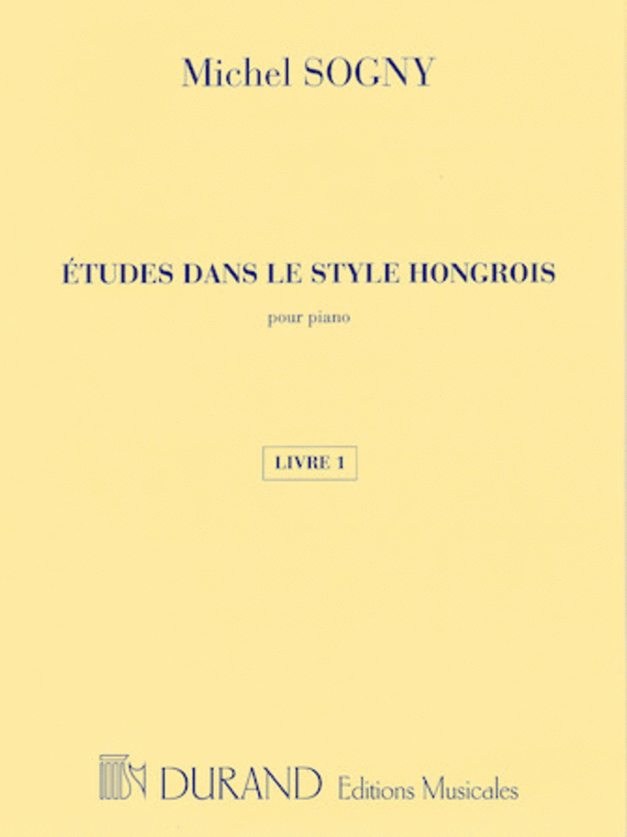 Études dans le style hongrois (Etudes in Hungarian Style) Piano Method scores gallery preview page 1