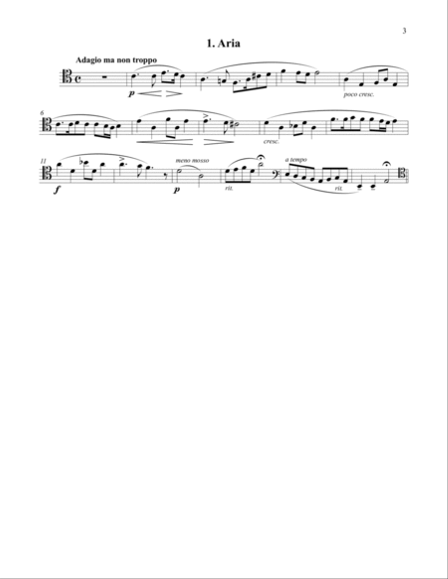 Four Pieces, Op. 70 for Trombone and Piano Piano Accompaniment scores gallery preview page 2