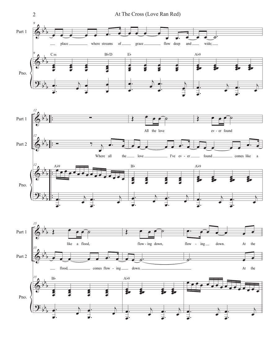 At The Cross (love Ran Red) 2-Part scores gallery preview page 2