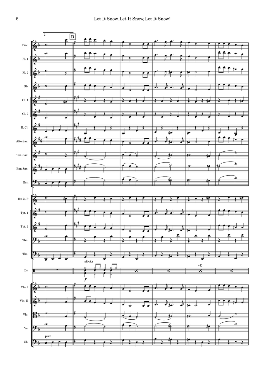 Let It Snow! Let It Snow! Let It Snow! Full Orchestra scores gallery preview page 6