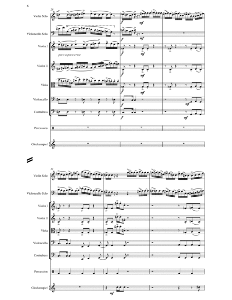 Concerto for Violin, Cello, and Orchestra String Orchestra scores gallery preview page 6