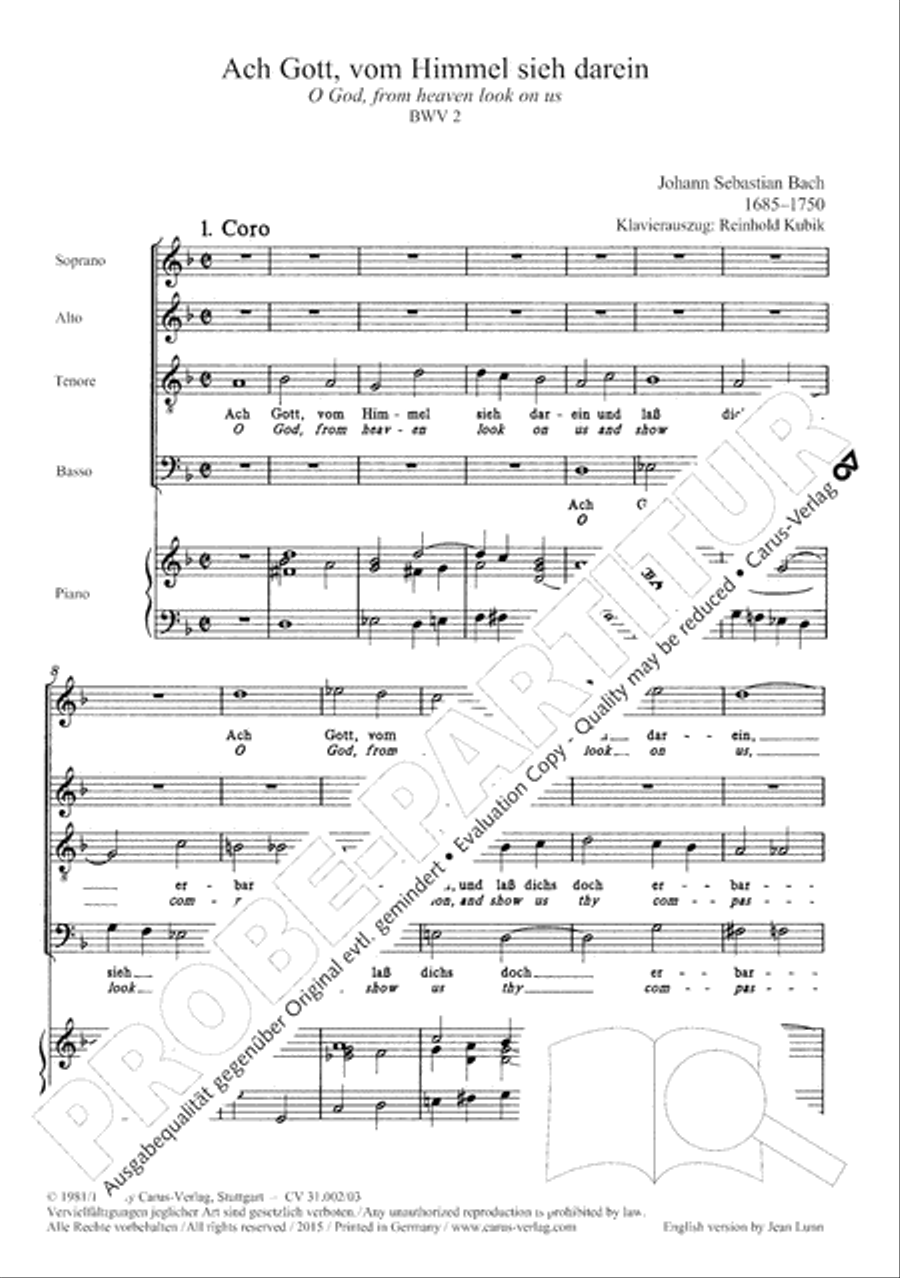 O God, from heaven look on us (Ach Gott, vom Himmel sieh darein) ATB scores gallery preview page 6
