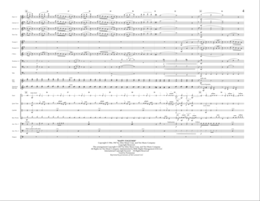 I Can See for Miles/Happy Together - Full Score Marching Band scores gallery preview page 4