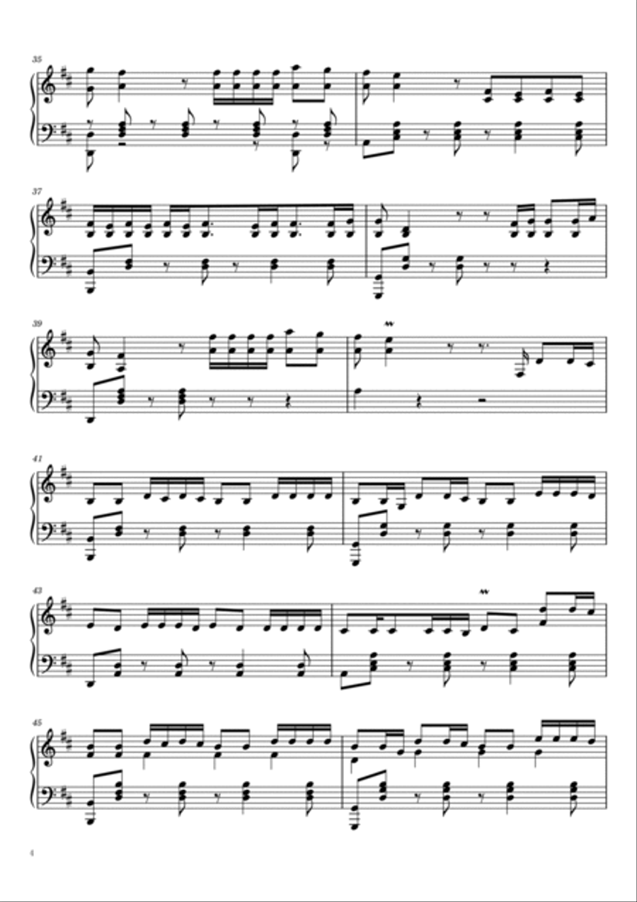 Despacito Piano Solo scores gallery preview page 4