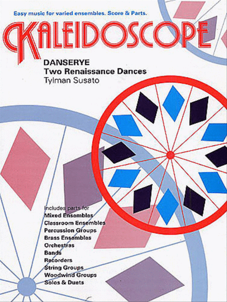 Tylman Susato: Kaleidoscope - Danserye - Two Renaissance Dances School and Community scores gallery preview page 1