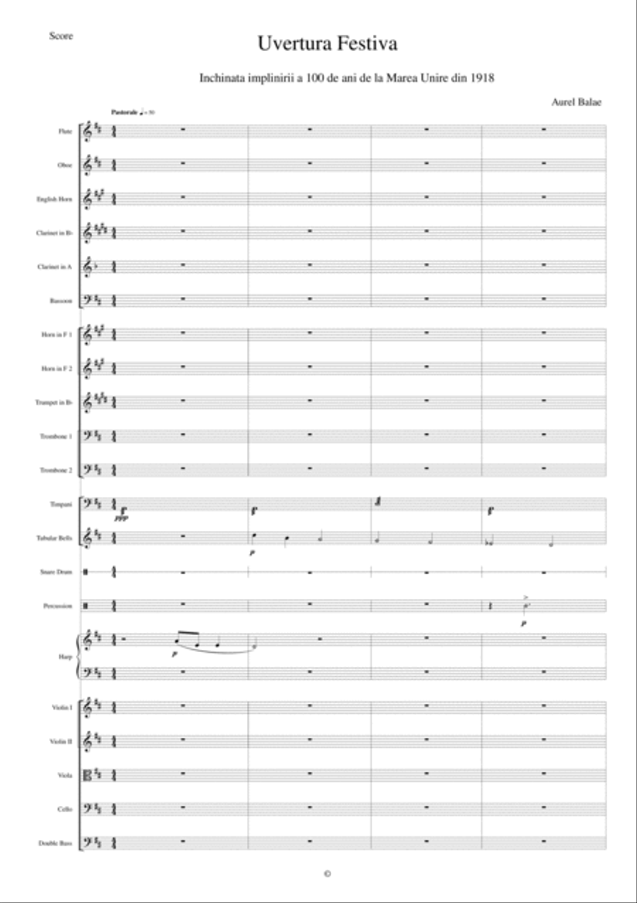 Festive Overture Full Orchestra scores gallery preview page 1