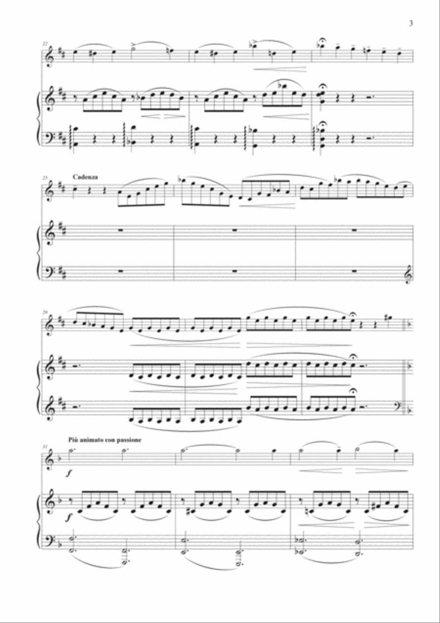 Dreams of Love No. 3 for Flute and Piano Flute Solo scores gallery preview page 5