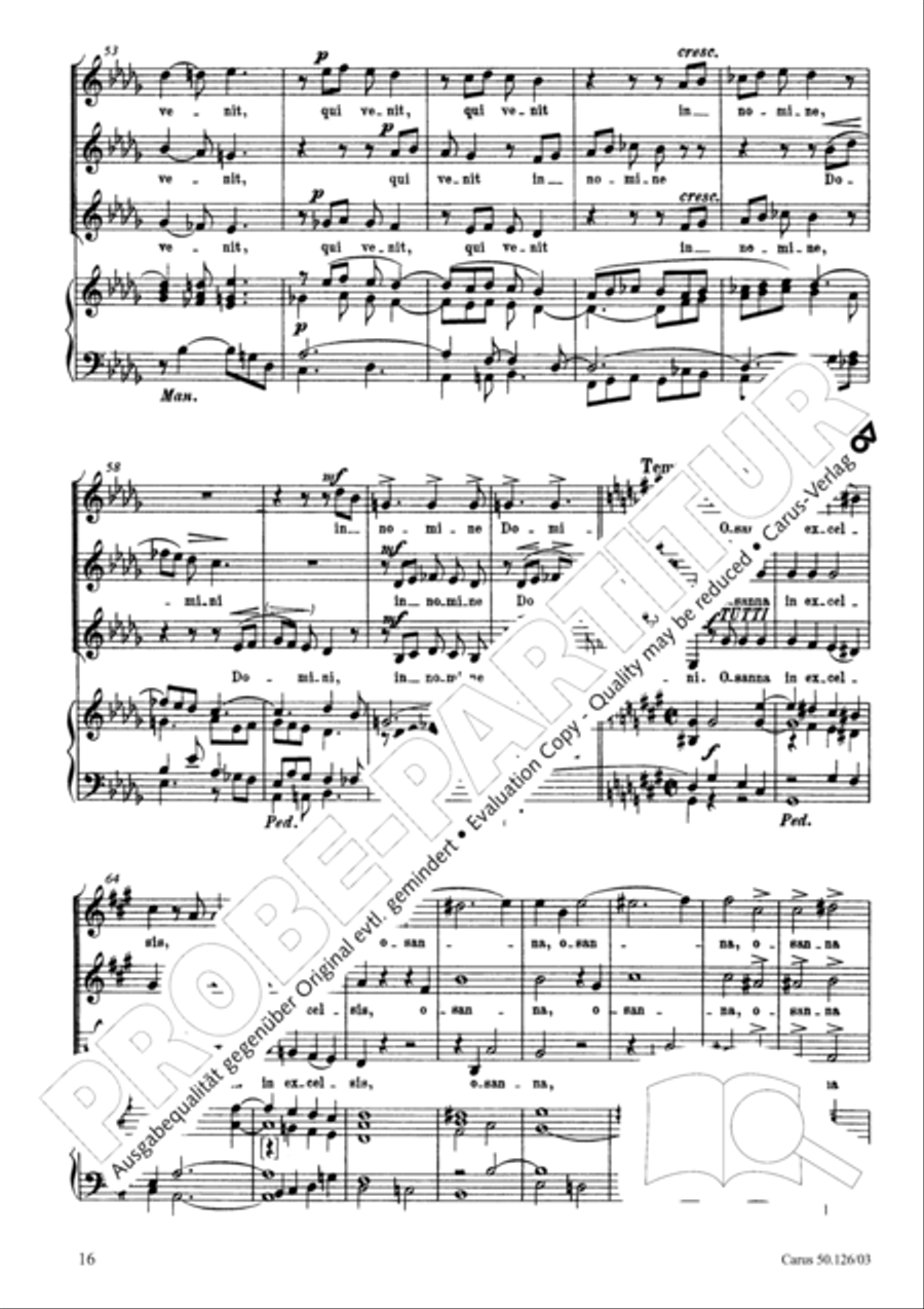 Mass in A major SSA scores gallery preview page 17