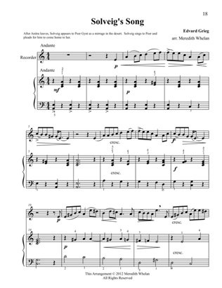 Classical Duets for Recorder & Piano: Solveig's Song