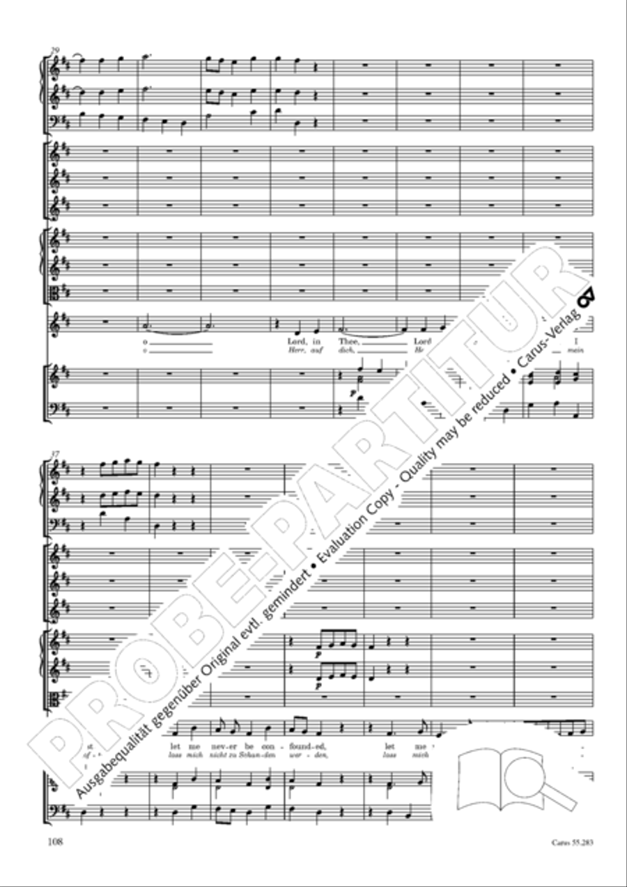 Te Deum for the Victory of Dettingen SSATB scores gallery preview page 125