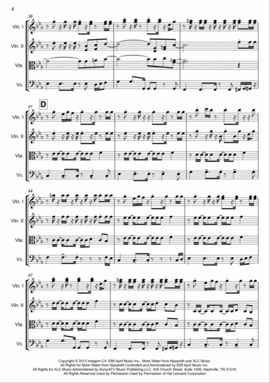 Get Lucky Get Lucky String Quartet scores gallery preview page 4