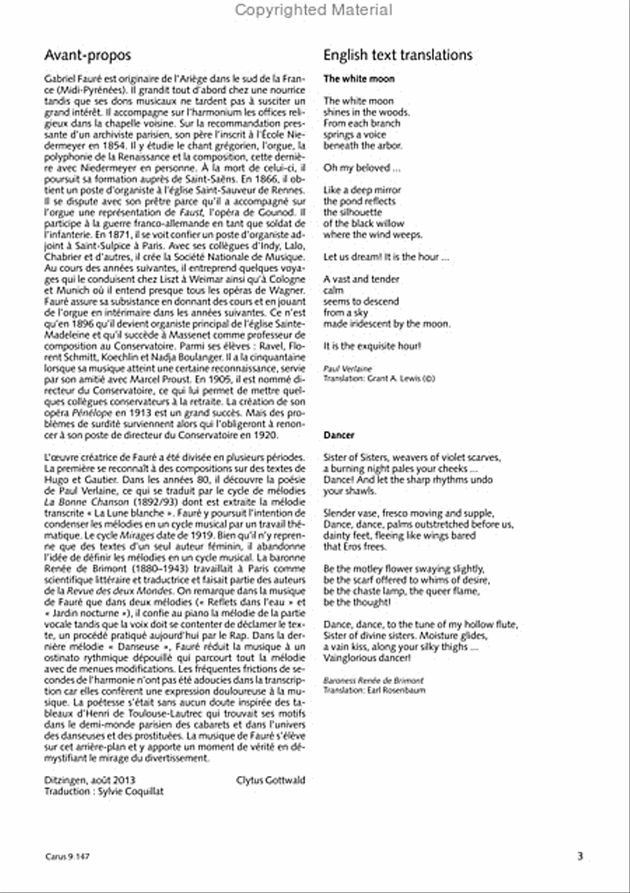 Gottwald/Faure: Deux Melodies