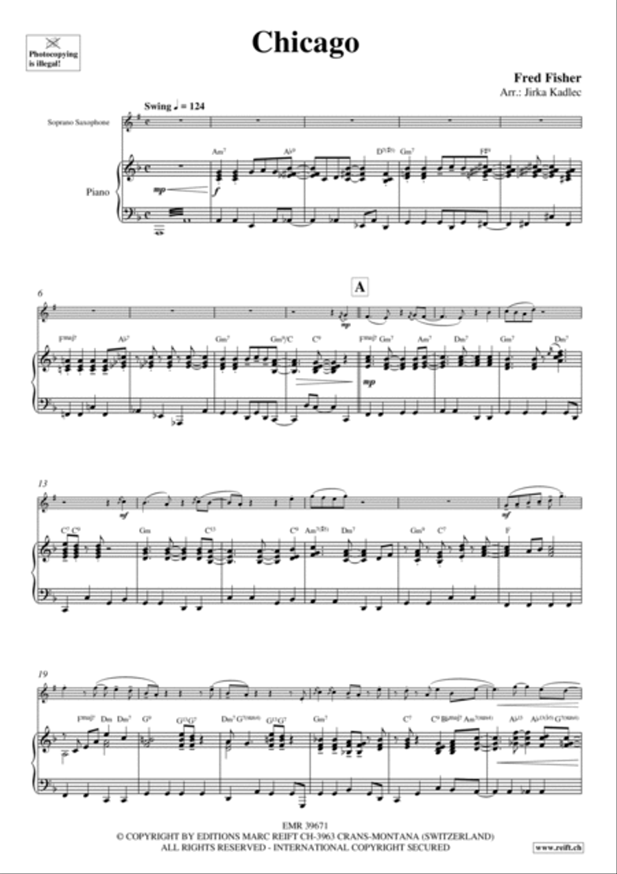 Chicago Soprano Saxophone scores gallery preview page 4