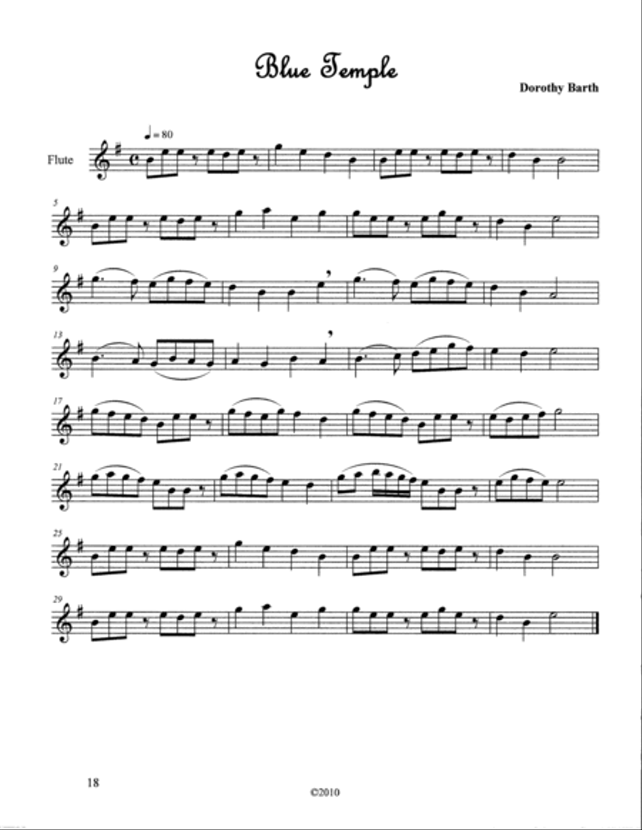 Island Gaia (6 Solos for Recorder or Flute) Small Ensemble scores gallery preview page 3