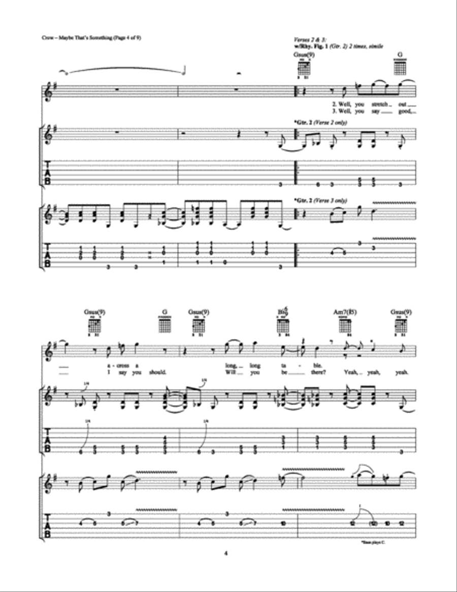 Maybe That's Something Electric Guitar scores gallery preview page 4