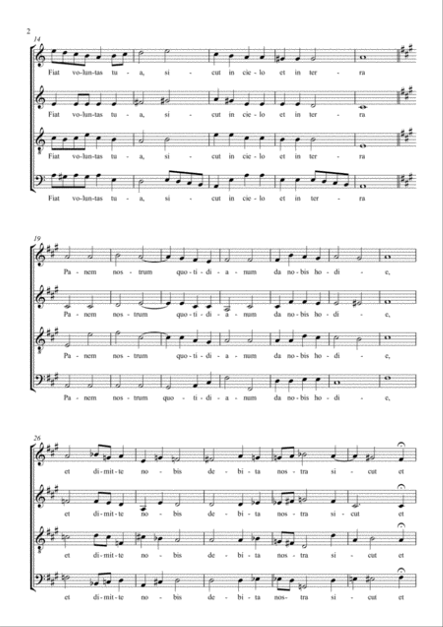 Pater Noster Pater Noster 4-Part scores gallery preview page 2